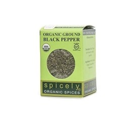 Spicely, Pepper Black Ground Organic, 0.45 Ounce
