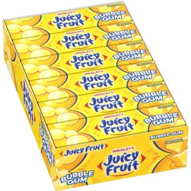 Juicy Fruit Original Bubble Chewing Gum, 5 Count (Pack Of 18)