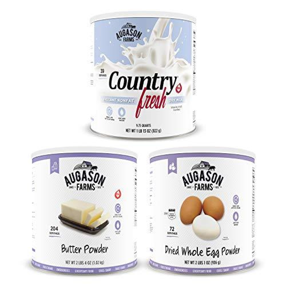 Augason Farms Dairy And Egg Combo No. 10 Can 3-Pack
