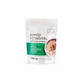 Purely Elizabeth Superfood Oats - Gluten-Free Oats & Non-Gmo Project Verified | 100% Vegan & Packed With Protein & Fiber | Apple Cinnamon Pecan - 10Oz