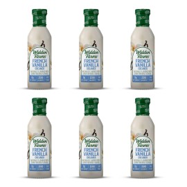 Walden Farms French Vanilla Coffee Creamer 12 Oz Bottle (Pack Of 6) Rich & Creamy | Fresh And Flavorful | Vegan, Paleo And Keto Friendly | Non-Dairy Milk Substitute | 0G Net Carbs | For Coffee | Tea | Smoothies | Breakfast Bowl And More