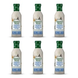 Walden Farms French Vanilla Coffee Creamer 12 Oz Bottle (Pack Of 6) Rich & Creamy | Fresh And Flavorful | Vegan, Paleo And Keto Friendly | Non-Dairy Milk Substitute | 0G Net Carbs | For Coffee | Tea | Smoothies | Breakfast Bowl And More