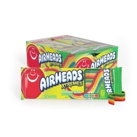 Airheads Candy, Xtremes Belts, Sweet And Sour Candy, Holiday Treat, Rainbow Berry, Non Melting, Bulk Movie Theater And Party, 3Oz (Bulk Pack Of 12)