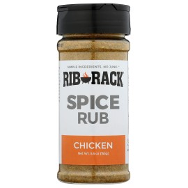Rib Rack Dry Spice Rub - Chicken 5.5 Oz. - Meat Seasoning For Bbq Grill Smoker - All Natural Ingredients (Packaging May Vary)