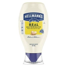 Hellmanns Real Mayonnaise For A Rich Creamy Condiment Real Mayo Squeeze Bottle Gluten Free, Made With 100% Cage-Free Eggs 20 Oz