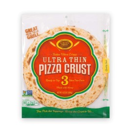 Golden Home Ultra Thin Pizza Crust, Low Carb, Low Fat, Non-Gmo Wheat (3 Crusts)
