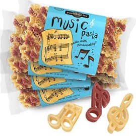 Pastabilities Music Pasta, Fun Shaped Musical Note Noodles For Kids, Non-Gmo Natural Wheat Pasta 14 Oz (4 Pack)