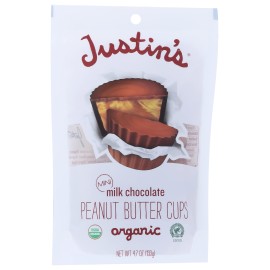 Justin's, Mini Peanut Butter Cups, Milk Chocolate, 4.7 oz