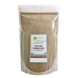 Indus Organics Ceylon Cinnamon Powder, Refill Bag, 1 Lb, Premium Grade, High Purity, Freshly Packed