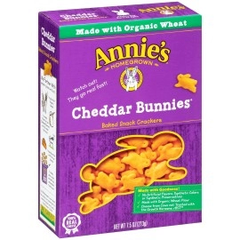 Annies Organic Cheddar Bunnies Baked Snack Crackers 7.5 Oz