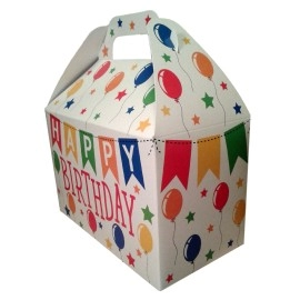 Happy Birthday Care Package Features Fun Birthday Themed Gift Box Stuffed With Savory Snacks And Sweet Candy Treats