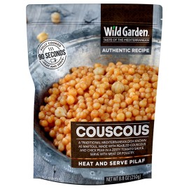 Wild Garden Heat And Serve Pilaf 100% All-Natural Couscous Fully Cooked Ready To Eat Microwavable 8.8Oz