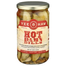 Yee Haw Pickle Company Hot Damn Dill 24 Oz