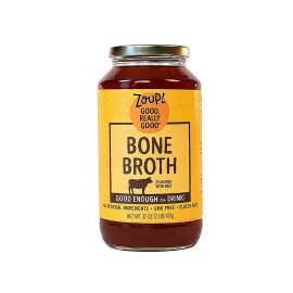 Beef Bone Broth By Zoup! Keto-Friendly, Gluten Free, Fat Free, Non-Gmo - Great For Stock, Bouillon, Soup Base Or In Gravy - 1-Pack (32 Oz)