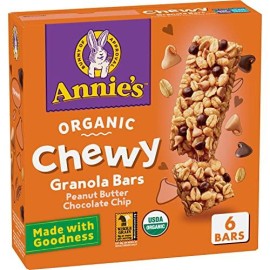 Annies Organic Chewy Granola Bars, Peanut Butter Chocolate Chip, 5.34 Oz, 6 Ct (Pack Of 12)