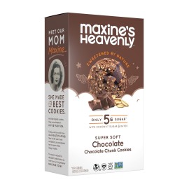 Maxines Heavenly Chocolate Chunk Cookies Gluten Free Chocolate Chip Cookies Made With Oats And Sweetened With Coconut Sugar & Dates Tasty Low Sugar Vegan Dessert 7.2 Ounces Each (1 Pack)
