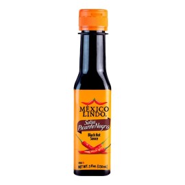 Mexico Lindo Picante Negra Hot Sauce | Light & Spicy | 8,400 Scoville Level | Great with Asian Food, Seafood & Meat | 5 Fl Oz Bottle (Pack of 1)