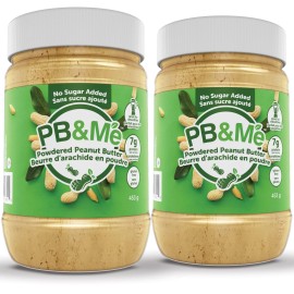 Pb&Me Powdered Peanut Butter, Keto Snack, Peanut Butter Powder, Peanut Powder For Smoothies, Pb Butter Powder - Peanut Butter Powder Plant Protein, No Sugar Added, Low Fat Pb, 453G Jar (2 Pack)