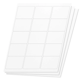 Officesmartlabels Rectangular 2-12 X 1-916 Inch Labels For Laser & Inkjet Printers, 25 X 1563 Inch, 18 Per Sheet, White, 900 Labels, 50 Sheets