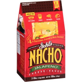 Gehls Authentic Stadium Jalapeno Nacho Cheese Sauce (2 Bags, 50 Ounces Each)
