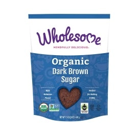Wholesome Organic Dark Brown Sugar Fair Trade Non Gmo & Gluten Free 1.5 Lb (Pack Of 1)
