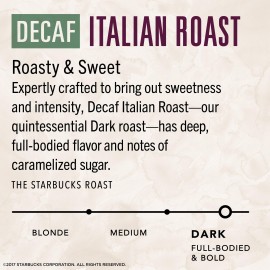 Starbucks VIA Instant Coffee, Decaf Italian Roast, 7 Count