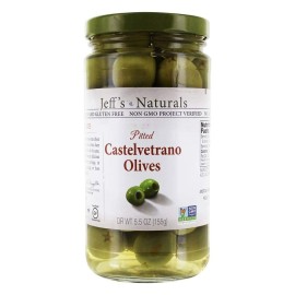 Jeffs Naturals Olives Green Castelvetrano Pitted 5.5 Ounce