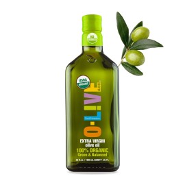 O-Live & Co. - 100% Organic Extra Virgin Olive Oil, Cold Pressed, Premium Olive Oil As Cooking Oil Or Salad Dressing, Versatile Olive Oil Extra Virgin, 33Fl Oz (1L)