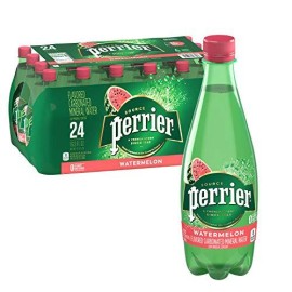 Perrier Watermelon Flavored Carbonated Mineral Water, 16.9 Fl Oz (24 Pack) Plastic Bottles