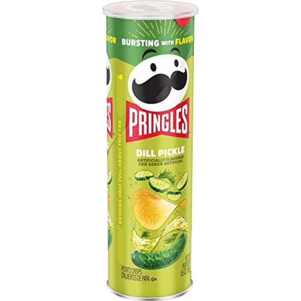 Pringles Screamin Dill Pickle Potato Crisps, 5.5 Oz(Packaging May Vary)