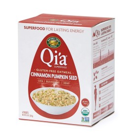 Qi'A Superfood Organic Gluten Free Cinnamon Pumpkin Seed Oatmeal, 36 Packets, Non-Gmo, 35G Whole Grains, 6G Plant Based Protein, With Omega-3 Rich Chia Seeds, By Nature'S Path,8 Ounce (Pack Of 6)