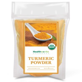 Healthworks Turmeric Powder (8 Ounces ) | Ground Raw Organic | Curcumin & Antioxidants | Keto, Paleo, Vegan, Non-Gmo