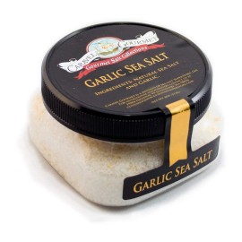 Gourmet Garlic Sea Salt - All-Natural Sea Salt Blend With Dried Minced Garlic - No Gluten, No Msg, Non-Gmo - Cooking And Finishing Salt - 4 Oz Stackable Jar