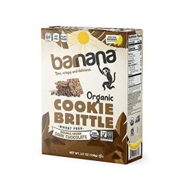 Barnana Organic Crunchy Banana Cookie Brittle - Double Chunk Dark Chocolate - 3.5 Ounce, 6 Pack Brittle - Healthy Vegan Dessert Snack - Made With Sustainable, Eco Friendly Upcycled Bananas