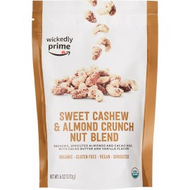 Wickedly Prime Organic Sprouted Nut Blend, Sweet Cashew & Almond Crunch, 6 Ounce