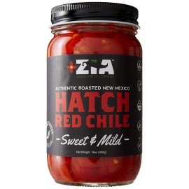 Original New Mexico Hatch Red Chile By Zia Green Chile Company - Delicious Flame-Roasted, Peeled Diced Southwestern Certified Red Peppers For Salsas, Stews More, Vegan Gluten-Free - 16Oz