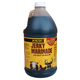 Jim Meltons Jerky Marinade - Make Your Own Homemade Jerky (24 Pounds - 64 Ounce) - Delicious Hickory Smoke Flavor - Contains No Msg Or Nitrates (No Cure Needed) - Also Great On The Grill