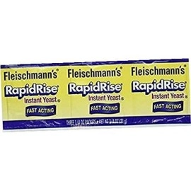 Fleischmanns Rapid Rise Instant Yeast Fast Acting 0.25 Ounce, 3 Count (Pack Of 2) 