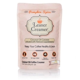 Leaner Creamer Non-Dairy Sugar Free Coffee Creamer Powder Perfect Coconut Oil Non-Dairy Powder To Naturally Cream And Sweeten Coffee, Smoothies, Protein Shakes & More Ideal Flavoring For All Diets ( 987 Oz) (Pumpkin Spice, 987 Oz (Pack Of 1))