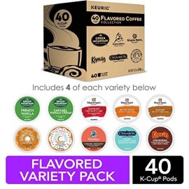 Keurig Flavored Coffee Pods Collection Variety Pack, Single-Serve Coffee K-Cup Pods Sampler, 40 Count