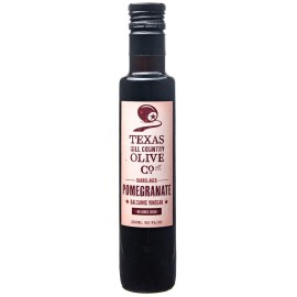 Terra Verde Pomegranate Balsamic Vinegar - Gourmet Barrel Aged Infused Balsamic Vinegar - Great For Dressing Dipping Glazing - No Artificial Flavors Or Added Sugar - Made In Texas (8.5 Oz)