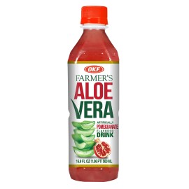 Okf Farmer'S Aloe Vera Drink, Pomegranate, 16.9 Fluid Ounce (Pack Of 20)