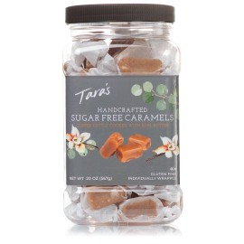 Taras All Natural Handcrafted Gourmet Caramel: Small Batch, Kettle Cooked, Creamy & Individually Wrapped , Sugar Free 20 Ounce