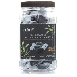 Tara's All Natural Handcrafted Gourmet Black Licorice Caramel: Small Batch, Kettle Cooked, Creamy & Individually Wrapped - 20 Ounce