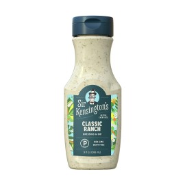 Sir Kensingtons Ranch Dressing And Dip Classic Ranch Keto Diet & Paleo Diet Certified Dairy Free Gluten Free Non- Gmo Project Verified Shelf-Stable 9 Oz