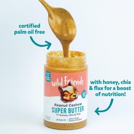 Wild Friends Foods Peanut Cashew Super Butter, Gluten-Free, Non-Gmo, Palm Oil Free, 16 Oz (Pack Of 3)