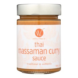Watcharees Sauce Thai Massaman Curry Pack Of 6 Size 12.2 Oz - No Artificial Ingredients Dairy Free Vegan Yeast Free