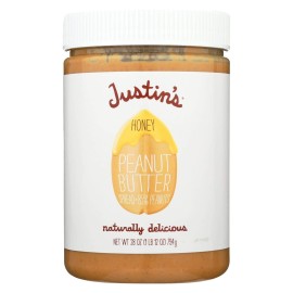 Justins Nut Butter Pnut Btr Honey Pack Of 6 Size 28 Oz - No Artificial Ingredients Gluten Free Kosher