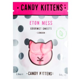 Candy Kittens Vegan Sweets - Gluten-Free - Natural Fruit Flavour Candy - Gummy Chewy Gourmet Sweets - Eton Mess, 54G (Pack Of 12) A