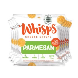 Whisps Cheese Crisps Cheese | Healthy Snacks | Keto Snack, Gluten Free, High Protein, Low Carb (0.63 Oz, 8 Packs)